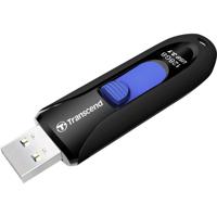 Transcend JetFlash® 790 USB-stick 128 GB Zwart, Blauw TS128GJF790K USB 3.2 Gen 2 (USB 3.1) - thumbnail