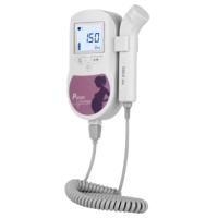 Baby geluid C foetale Doppler prenatale Pocket digitale echografie detector Angel heartbeat zwangere Doppler prenatale monitor (Rose rood)