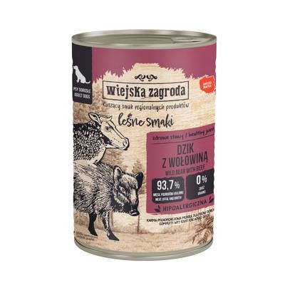 WIEJSKA ZAGRODA Forest Flavours Wild boar with beef - natvoer voor honden - 400g