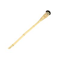 Tuinfakkel - Solar - led tuinlamp - bamboe hout - 78 cm - bruin