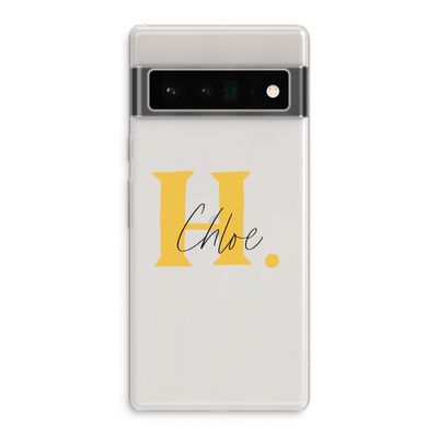 Amber Script: Google Pixel 6 Pro Transparant Hoesje