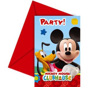 Mickey Mouse Uitnodigingen Versiering 6st
