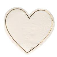 Feest servetten - 16x - hart - wit - 3 laags - 33 x 33 cm - Valentijn