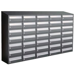 Allux Hive Set 5-Breed, 7-Hoog Met Dak Antraciet - 40030065_5x7d