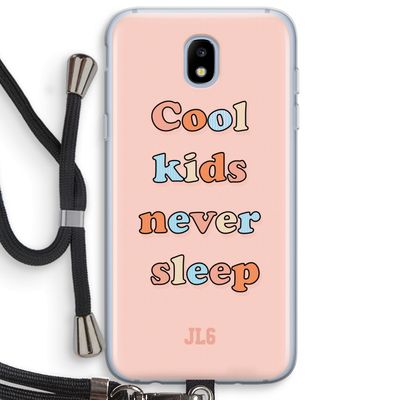 Cool Kids Never Sleep: Samsung Galaxy J5 (2017) Transparant Hoesje met koord