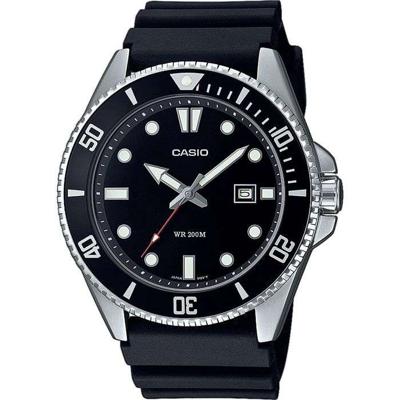 Horloge - Casio - Herencollectie - Zwart en staal - Waterbestendigheid 20 bar - Mineraalglas - Kwarts