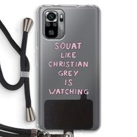 Christian Grey: Xiaomi Redmi Note 10S Transparant Hoesje met koord