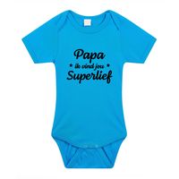 Papa superlief cadeau baby rompertje blauw jongens 92 (18-24 maanden)  - - thumbnail