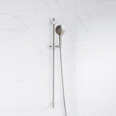 Fortifura Calvi glijstangset met ronde handdouche, metalen doucheslang Geborsteld RVS PVD (RVS) SW767489/SW799447/SW706208