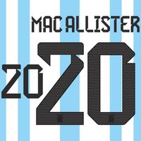 Mac Allister 20 (Officiële Argentinië 3 Sterren Bedrukking 2023-2024)
