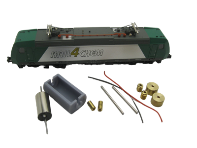 micromotor NM027C motor ombouwset voor Minitrix BR 145, 146, 185, 186, 246, 285, SBB Re 482, u.a.
