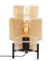 Tafellamp amberglas E27 fitting & schakelaar By Rydens Ebbot 37 cm