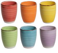 Studio Tavola Bekers Sunny Summer 350 ml - 6 stuks Studio Tavola Bekers Sunny Summer 350 ml - 6 stuks