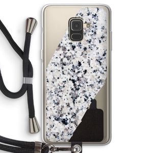Gespikkelde marmer: Samsung Galaxy A8 (2018) Transparant Hoesje met koord