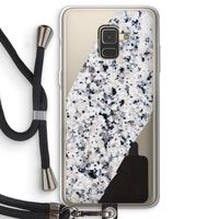 Gespikkelde marmer: Samsung Galaxy A8 (2018) Transparant Hoesje met koord