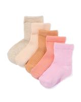 HEMA Babysokjes - 5 Paar Lichtroze (lichtroze)