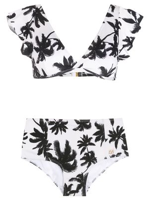 Brigitte bikini à volants - Noir