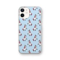 Eenhoorns overal: iPhone 12 Transparant Hoesje