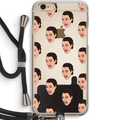 Ugly Cry Call: iPhone 6 / 6S Transparant Hoesje met koord
