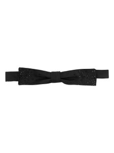 DSQUARED2 crystal-embellished silk bow tie - BLACK