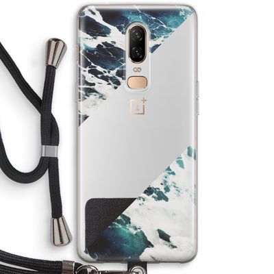 Golven: OnePlus 6 Transparant Hoesje met koord