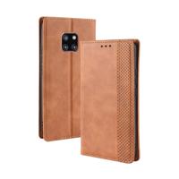 Magnetische Buckle retro textuur horizontale Flip lederen case voor Huawei mate 20 Pro met houder & kaartsleuven & portemonnee (bruin)