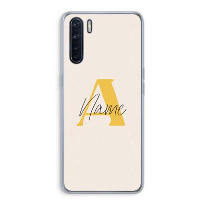 Amber Script: Oppo A91 Transparant Hoesje