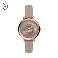 Horlogeband Fossil ES5091 Leder Roze 14mm