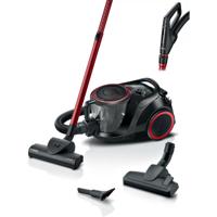 Bosch serie 6 stofzuiger zonder zak bgs41pow1 (zwart/rood)