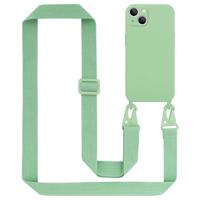 Cadorabo Mobiele telefoon ketting geschikt voor Apple iPhone 14 PLUS Hoesje in LIQUID LICHT GROEN - Silicone - thumbnail