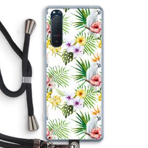 Gele kuif: Sony Xperia 5 II Transparant Hoesje met koord