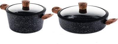 Westinghouse Pannenset Marble Wood - Braadpan & hapjespan ø 28 cm - inductie en alle andere warmtebronnen - 2 Delig