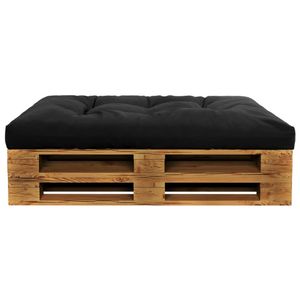 VidaXL Palletkussen 120x80x12 cm stof zwart