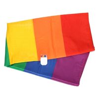Regenboog vlag 90 x 150 cm met schmink stift - thumbnail