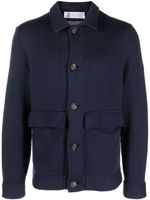 Brunello Cucinelli cardigan en coton à boutonnière - Bleu