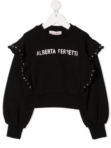 Alberta Ferretti Kids sweat à logo imprimé - Noir