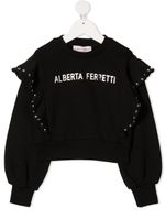 Alberta Ferretti Kids sweat à logo imprimé - Noir - thumbnail