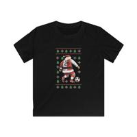 T-shirt regular zwart - kids - Santi 29 Kerst shirt - logo voor groot