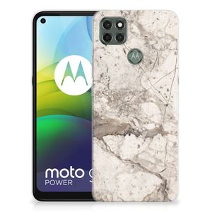 Motorola Moto G9 Power TPU Siliconen Hoesje Marmer Beige