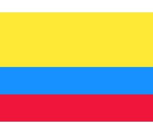 20x Stickertjes Colombia vlag 10 cm   -