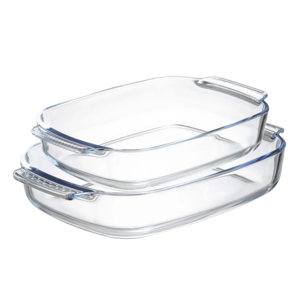 Sareva Ovenschalen - Hittebestendig glas - 2.7 & 3.8 liter - 2 delige set