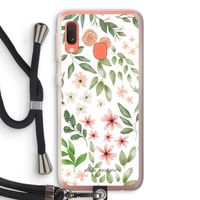 Botanical sweet flower heaven: Samsung Galaxy A20e Transparant Hoesje met koord