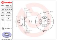 Remschijf BREMBO, Remschijftype: Massief, u.a. für Chevrolet, Daewoo