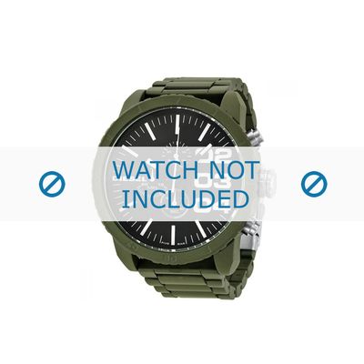Diesel horlogeband DZ4251 Aluminium Olijfgroen 26mm