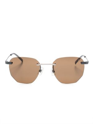 Dunhill lunettes de soleil à monture géométrique - Gris