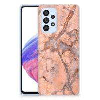 Samsung Galaxy A53 5G | TPU | Siliconen hoesje | Marmer Oranje
