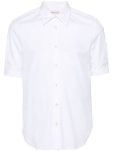 Alexander McQueen chemise à logo brodé - Blanc