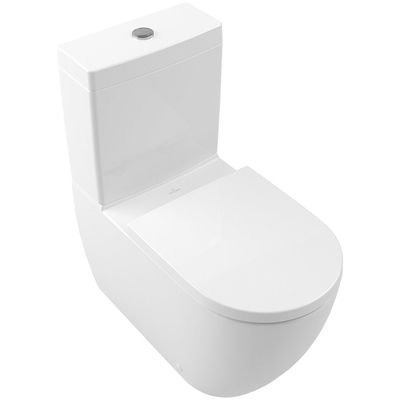 Villeroy & Boch Subway 3.0 Duoblockcloset - Staand - 71cm - twistflush - diepspoel - spoelrandloos - zonder reservoir - wit alpin 4672t001