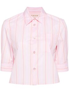 Marni chemise en coton à rayures - Rose