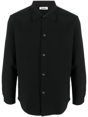 SANDRO chemise boutonnée à col pointu - Noir